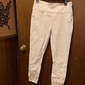 SPANX White Skinny jeans with side zip